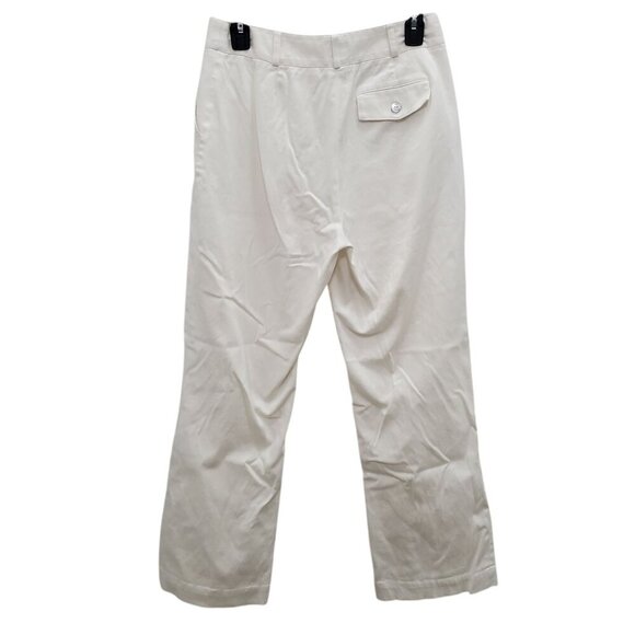 Chico's Women's White Stretch Flat Front Casual Dress Pants Trouser Size 0.5 / 6 - Picture 6 of 7